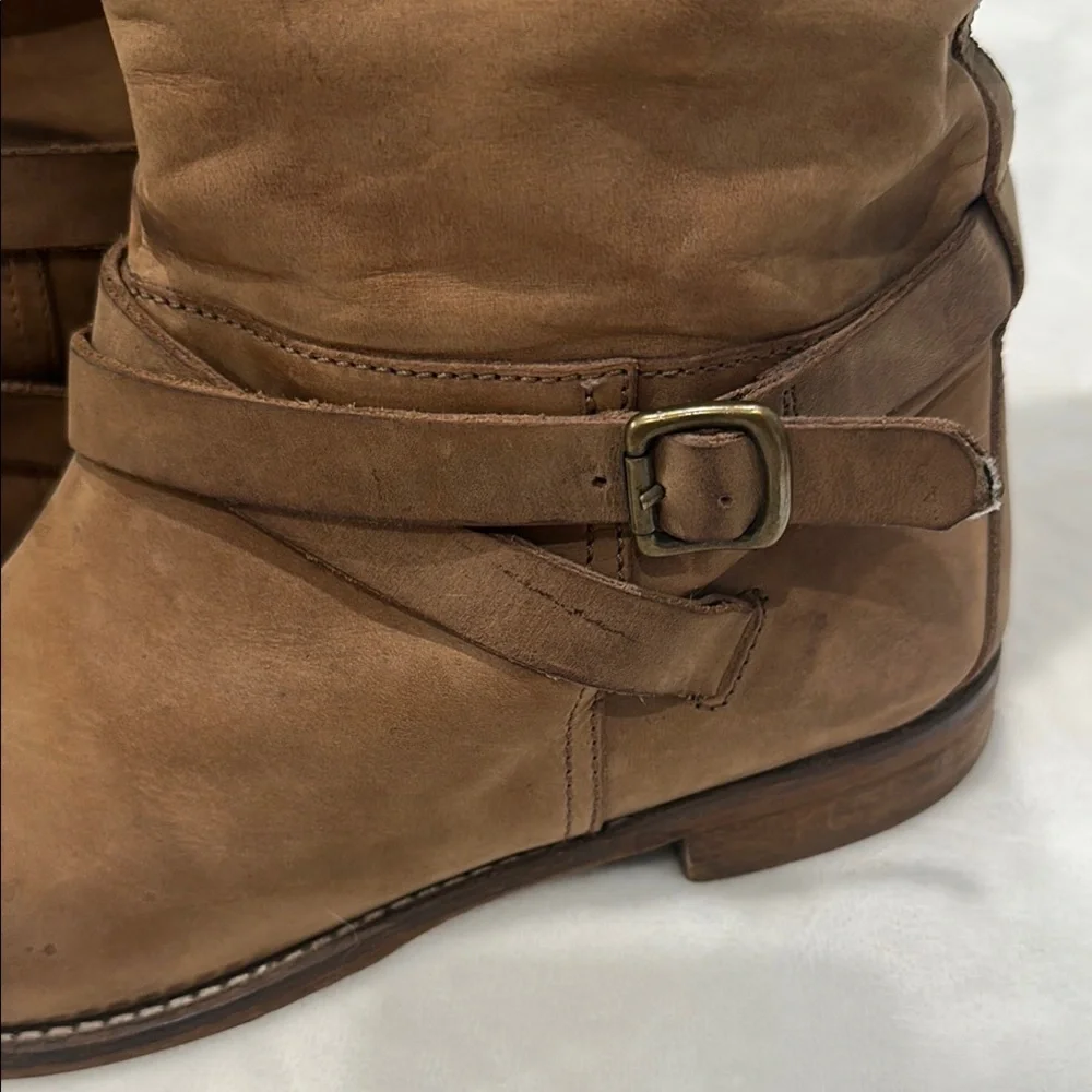 1937 Footwear Brown Over the Knee Suede Boots with Timeless Style
